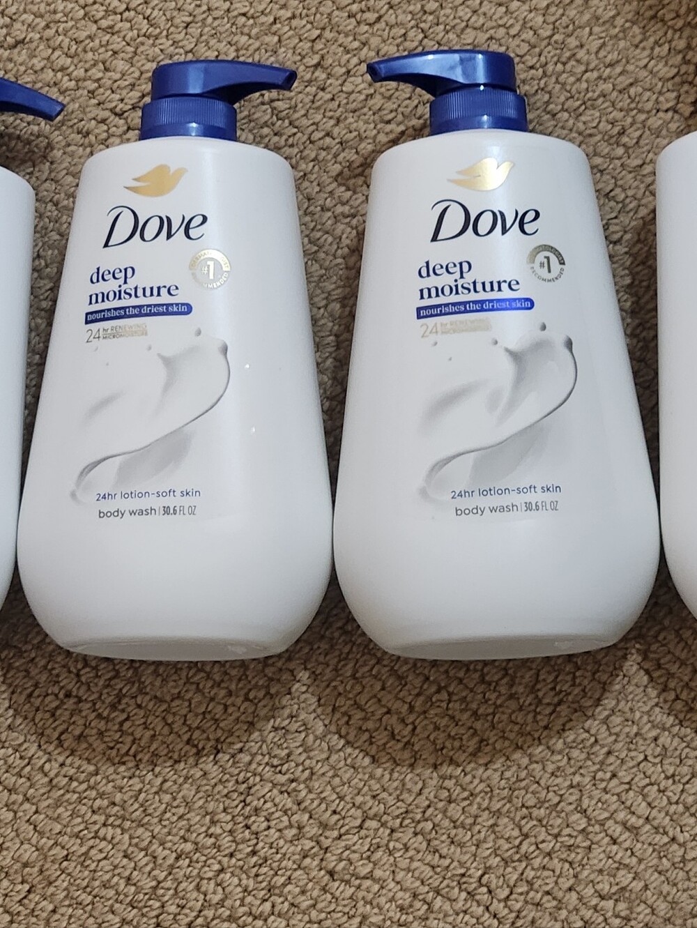 New Bottles of Dove Deep Moisture Body Washes 30.6 Fl Oz